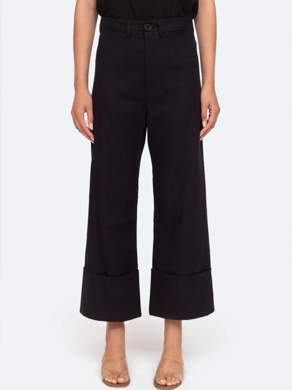 Sea New York Marianne Cuffed Pants High Rise Linen Blend Minimalist Contemporary